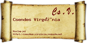 Csendes Virgínia névjegykártya